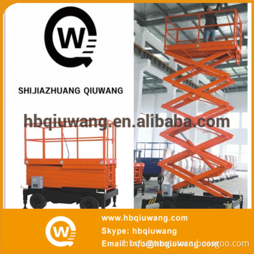 SST4 series four wheel manual pulling type scissor lift
